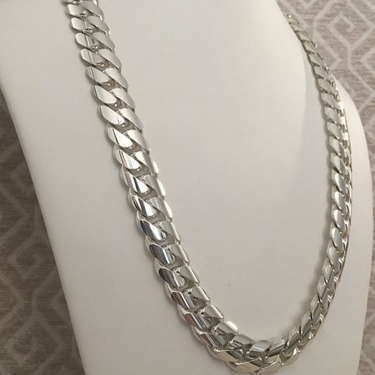 950 Sterling Silver Cuban Chain 13mm 65cm